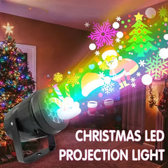 VVIA USB Powered Christmas Projector Lights with Snowman  Snowflake LED Fairy Landscape Spotlights   Adjustable Brightness  Remote Control  Geometric Patterns for Indoor/Outdoor Holiday Decor  Xmas  New Year'S  Weddings & Parties  Christmas Decorations  F