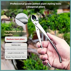 420 Stainless Steel 2 in 1 Slant Nose Ball Pliers and Pruning Shears   Ergonomic Heat Treated Gardening Trimmer  Suitable for Branches  Shrubs  Hedges   Polished Rustproof Manual Tool with Multifunctional Durable Design Essential Garden Decoration Equipme