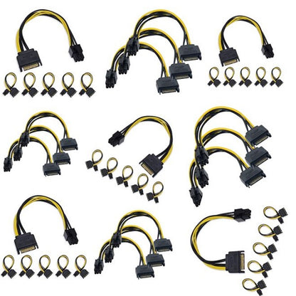 SE-L125 SATA Power Cable Adapter 15-Pin to 6-pin