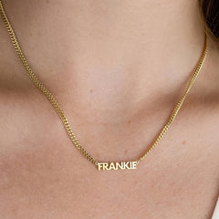 Custom Engraved 18K Golden Plated Stainless Steel Necklace with Pendant   Design  Minimalist Style for Men and Women  Durable 201 Stainless Steel Chain  Name Necklac