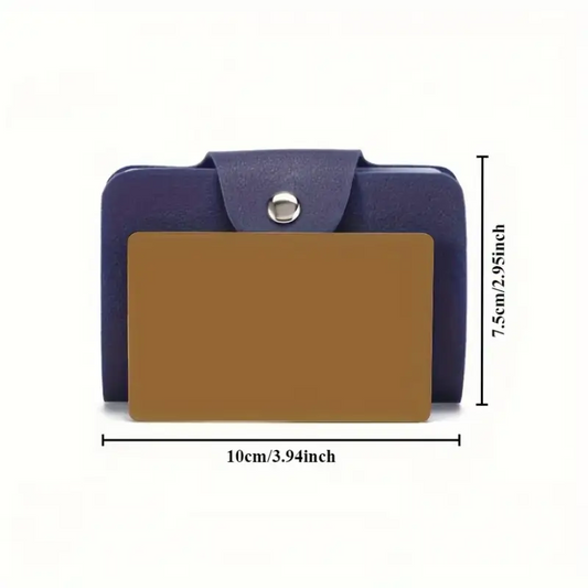 1pc Leather Card Holder 12 Slots Bank Card Wallet Document Organizer Party Supplies No Power Require