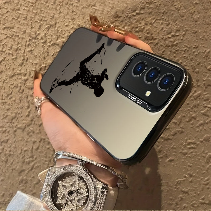 Football Player Pattern Phone Case for TPU for Galaxy A03/A04/A04E/A05/A05S/A10/A10S/A11/A12/A13/A14/A15/A21S/A23/A25/A30S/A31/A32/A33/A35/A50/A51/A52/A53/A5/A55/A70/A71/A72/M12/S10/S10+/S20/S21/S22/S2/S24 Series 20/9  Drop Proof  Full Cover  Acrylic  Str