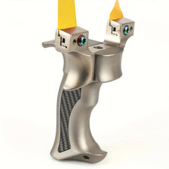 1pc Quick Draw Slingshot with Stainless Steel Construction   Heavy Duty Slingshot for Hunting  Target Practice  Outdoor Shooting   Includes Flat Rubber Band   Compatible with Slingshot Ammo   Ideal for Adults & Teens (1 Slingshot +1 Band)   Perfect for Hu