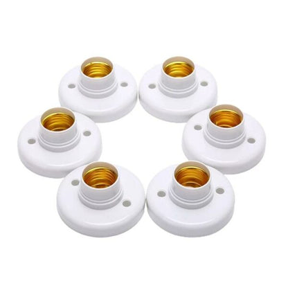 1pc E27 Screw Cap Socket White Ceiling Light Lamp Bulb Fixing Base Stand Light Bulb Holder