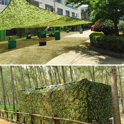 CF-37 Portable Double Layer Oxford Polyester Three-dimensional Leaf Camouflage Net (2.5*3M)