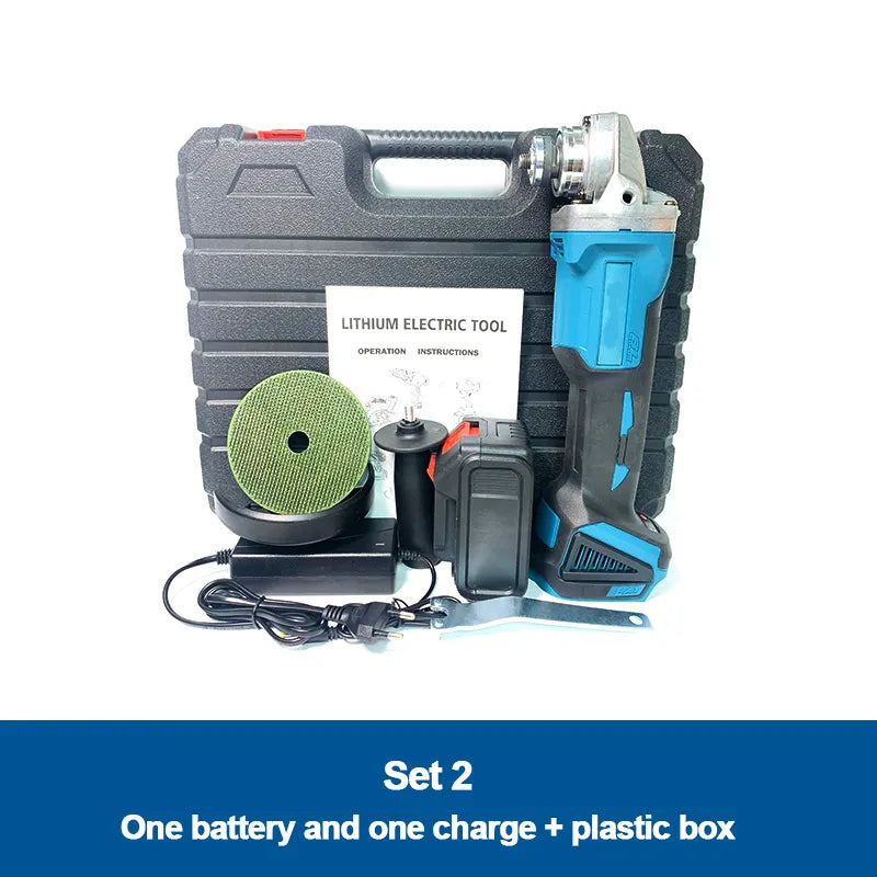 Brand Electric Tools 21V Li-ion Battery Operated Cordless Angle Grinder with Dual Battery Pack
