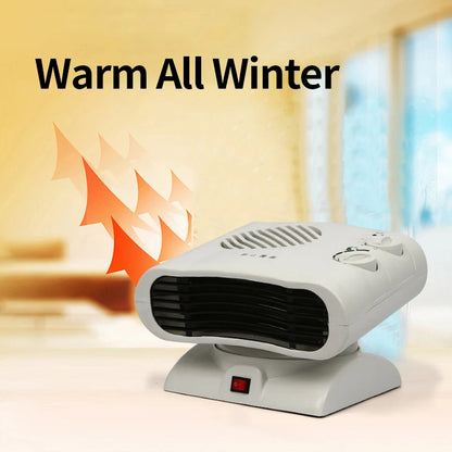 1500W Portable Electric Heater Miniature Head-shaking Mute Household Electric Heating Fan Desktop Electricity Saving Heater