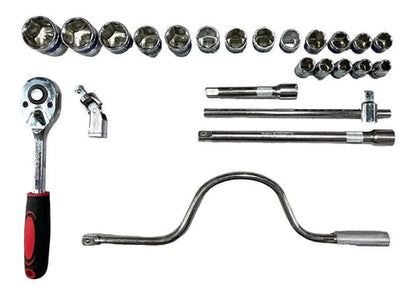25Pcs Portable Car Repair Maintenance Mechanical Socket Wrench Hand Tool Kit