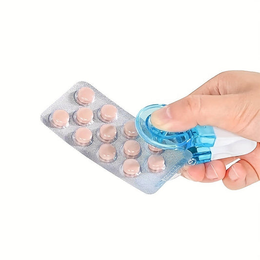 1pc Portable Pill Remover with Pill Box Home Gadgets