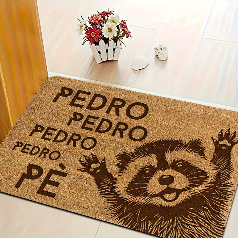 1Pc Large Raccoon Name Mat "Pedro Pedro Pedro" Spanish