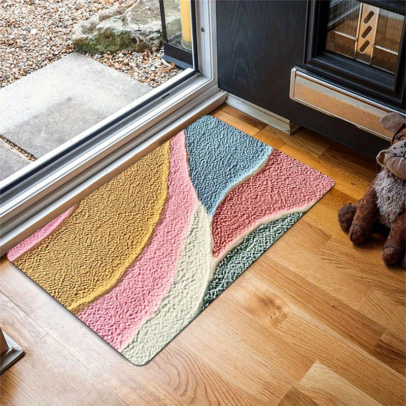 1Pc / Of Bathroom Anti Slip Mat Set Fluffy