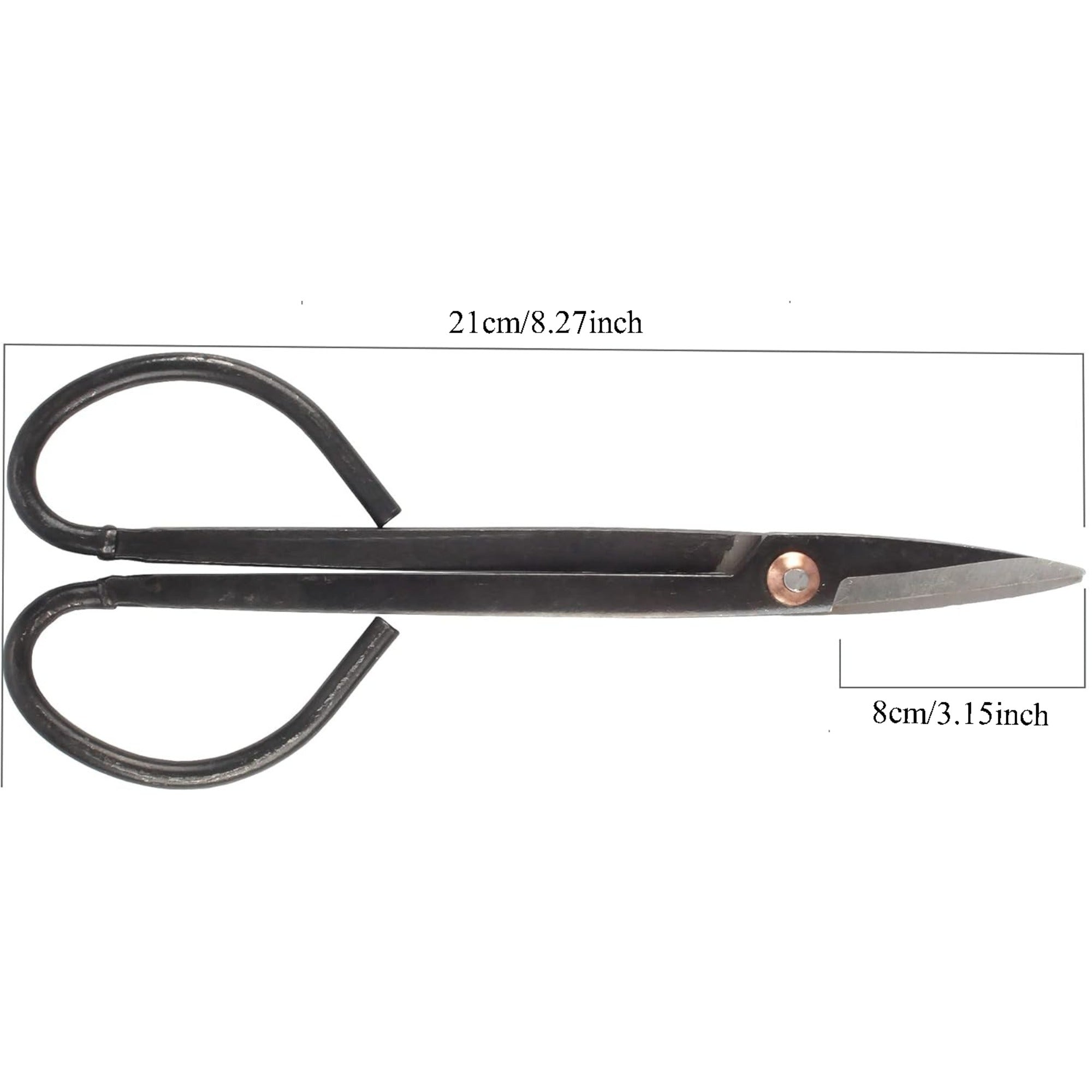 1pc Heavy Duty 7.2 Inch Black Professional Grade Pruning Shears with Serrated Blade & Non Slip Handle   Large Scissors for Trimming Trees  Shrubs  Roses  Hedges   Ideal for & Commercial Landscaping Tools