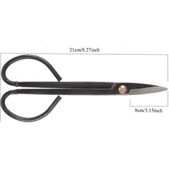 1pc Heavy Duty 7.2 Inch Black Professional Grade Pruning Shears with Serrated Blade & Non Slip Handle   Large Scissors for Trimming Trees  Shrubs  Roses  Hedges   Ideal for & Commercial Landscaping Tools