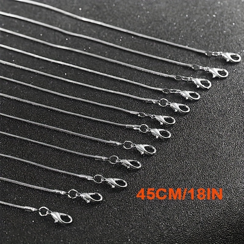 10pcs 40.64 76.2cm ROSE Golden / GOLDEN / PLATED SNAKE CHAINS PLAIN NECKLACES 10 PACKS WHOLESALE