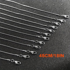 10pcs 40.64 76.2cm ROSE Golden / GOLDEN / PLATED SNAKE CHAINS PLAIN NECKLACES 10 PACKS WHOLESALE