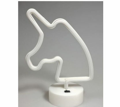 B-12 USB DC Cable or Battery Operated Unicorn Head Neon Lamp With Base