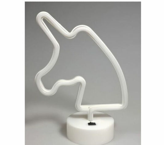 B-12 USB DC Cable or Battery Operated Unicorn Head Neon Lamp With Base