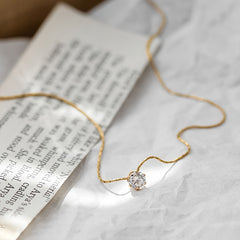 1pc Elegant Women'S Necklace with Sparkling Rhinestones   18K Golden Plated  Versatile for Daily Wear & Special Occasions  Perfect Valentine'S Day Gift  All Season Accessory  Daily Wear Jewelry|Elegant Necklace|Zinc Alloy Necklace
