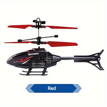 Indoor Children's Toy Aircraft With Remote Control, Gesture Sensing Lights, Crash Resistance, And Suspended Flight Model, Remote Control Sensing Aircraft With Cartoon Design For Children