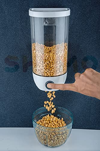 Push Button Wall Mount Container, Save More Space on Kitchen Counter, Table, Drawer, Desk, Cupboard,Kitchen Storage Containers Air Tight, Transparent, Wall Mount