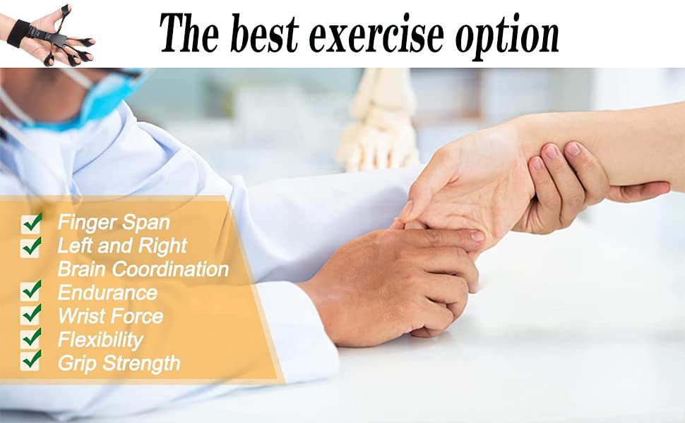 New Finger Grip Strengthener Hand forearm Exerciser Finger stretcher Trainer Hand Therapy