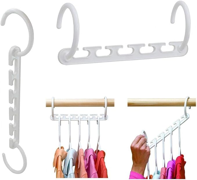 Pack Of 8 Triple Closet Space Hanger