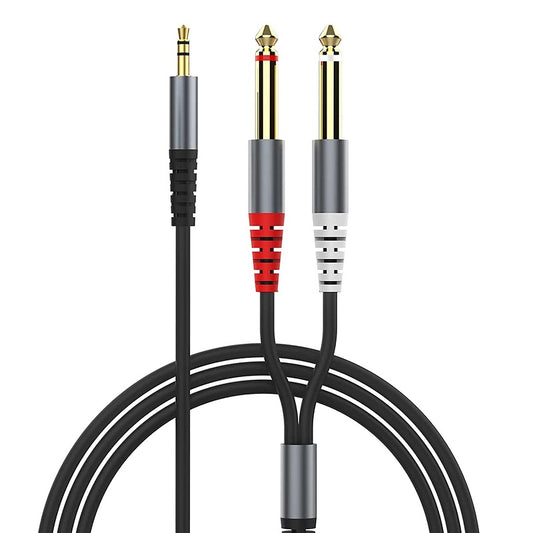 Wolulu AS-51178 Male 3.5mm To Dual Male 6.35mm Audio Cable 1.5m
