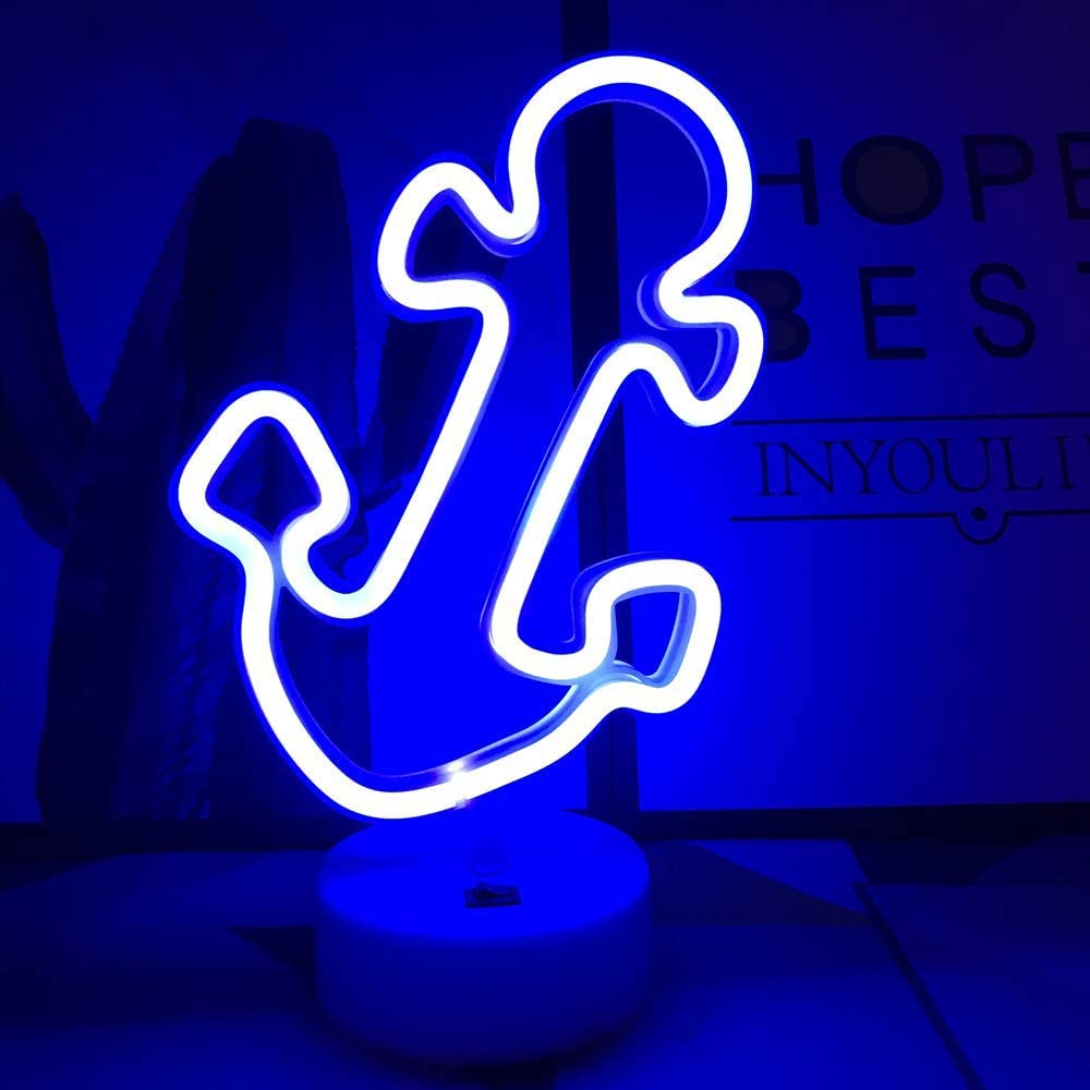 B-21 USB DC Cable Or Battery Operated Boat Anchor Neon Lamp With Base