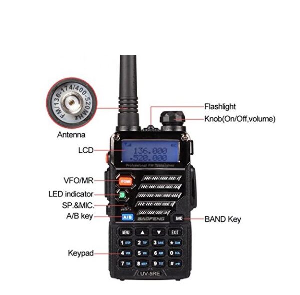 SE090 Baofeng UV-5RE Walkie Talkie