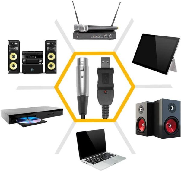 SE-L19 USB Male to 3-Pin XLR Female Cable 3M