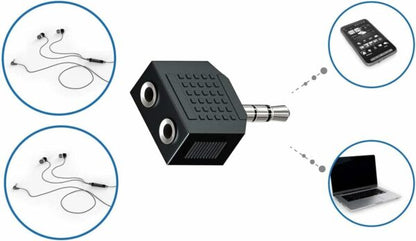 SE-L66 3.5mm Audio Conversion Head 1 Male to 2 Female Pack Of 100