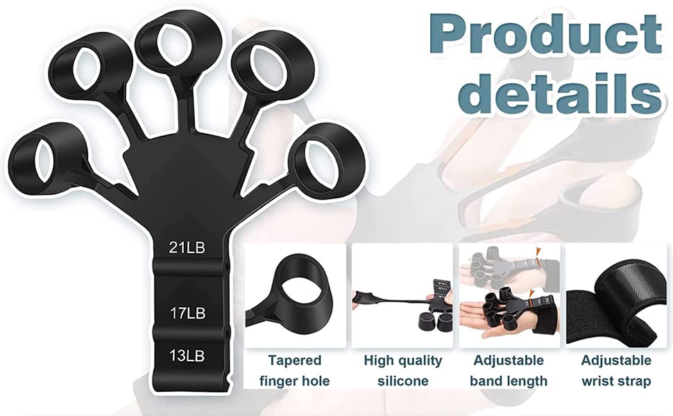 New Finger Grip Strengthener Hand forearm Exerciser Finger stretcher Trainer Hand Therapy