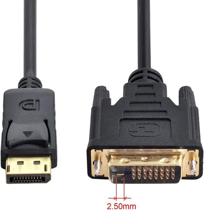 Display Port Male to DVI 24+1 Male Adapter Cable 1.8M