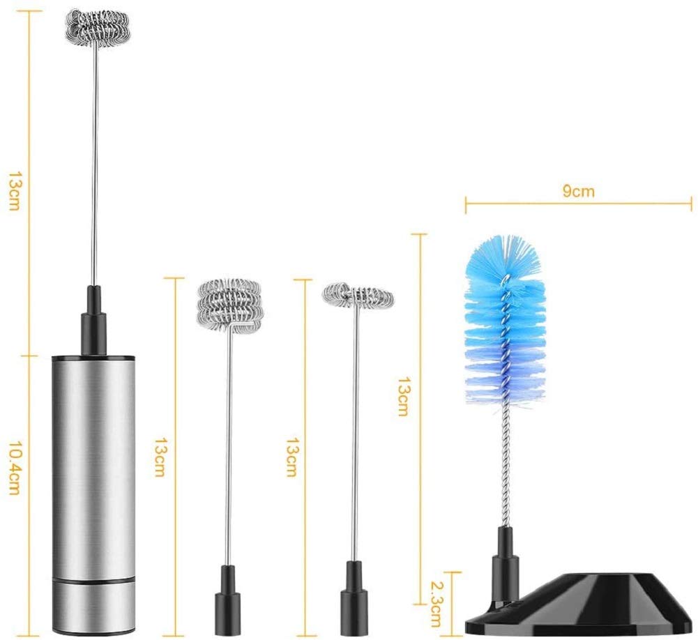 Cozy Milk Frother, Handheld Foam Maker, Portable Drink Mixer Stainless Stee