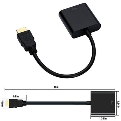 SM-L011 HDMI Male to VGA Female Video Converter Adapter Cable for PC Laptop HDTV MN-H-V