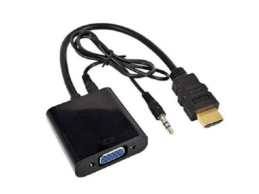 SE-L012 HDMI Male to VGA Female Video Adapter Cable with Audio Cable