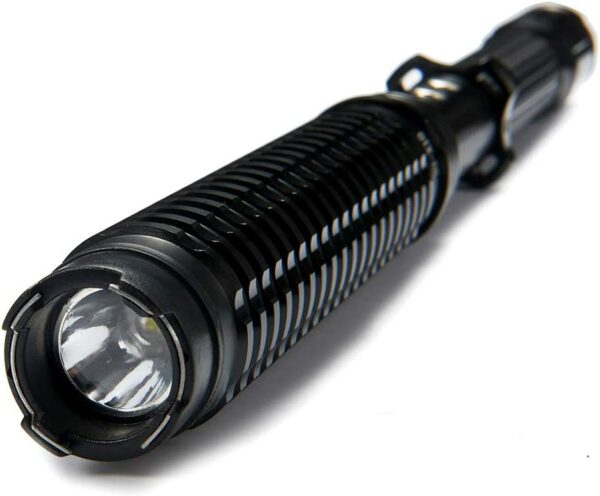 FA-HY-X10 Rechargeable Stun Gun Telescopic Baton Stick Cree LED Flashlight