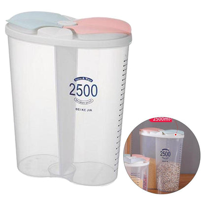 Refrigerator Miscellaneous Grains Transparent Airtight Jar Kitchen Bean Food Grade Storage Tank Divided Box
