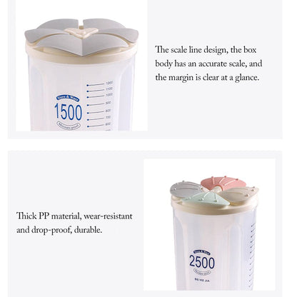 Storage Containers Food Storage Containers Set Four Grid Sealed Jar With Petals Lid Kitchen Pantry Storage Containers Set Set Of 2/3 BPA-Free storage Jars