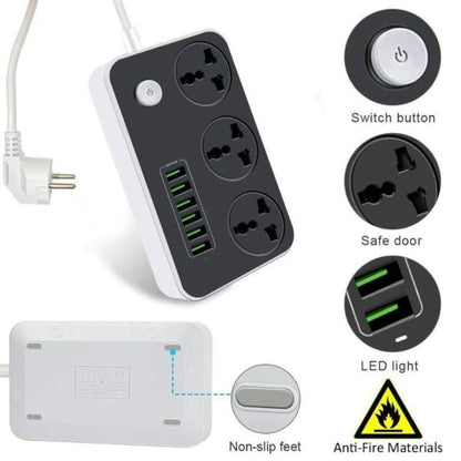 CX-T05-W Multi-Port Fast Digital Charging Plug