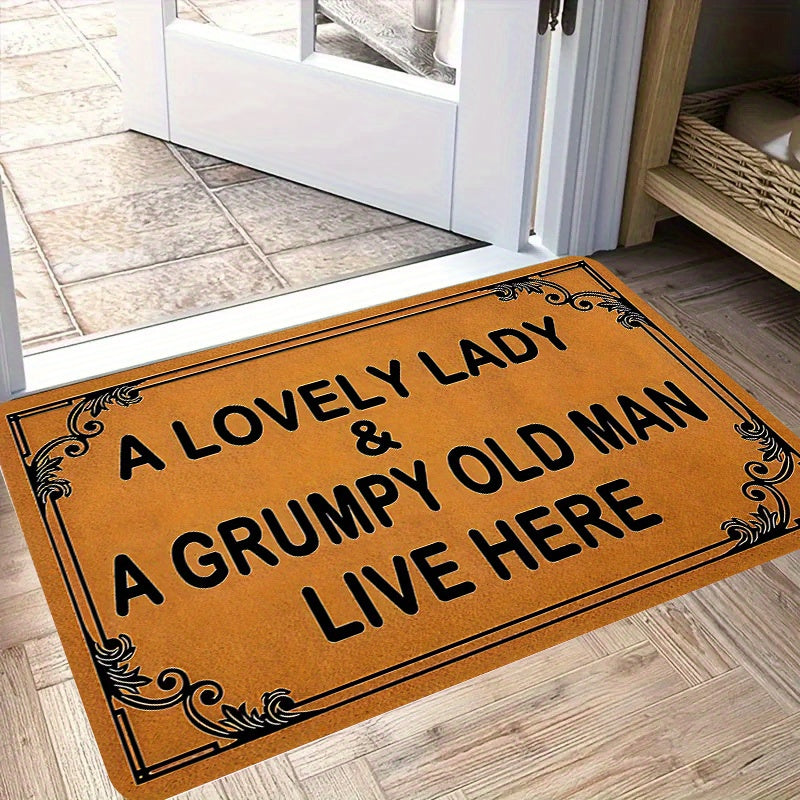 1Pc Funny Door Mat "A Lovely Lady & A