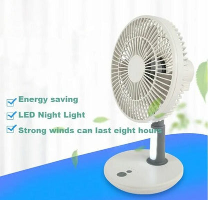 Aerbes AB-FSD02 Rechargeable Battery Operated 5W Desktop Fan With LED Light
