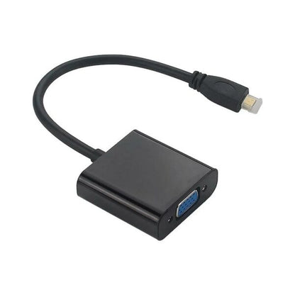 Micro-HDMI To VGA Adapter Cable 1080P Video Converter With Jack USB Power Cable