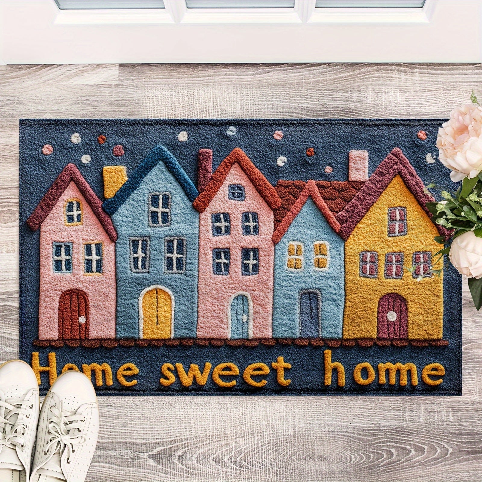 Large Housewarming Welcome Mat Non Slip Soft Polyester