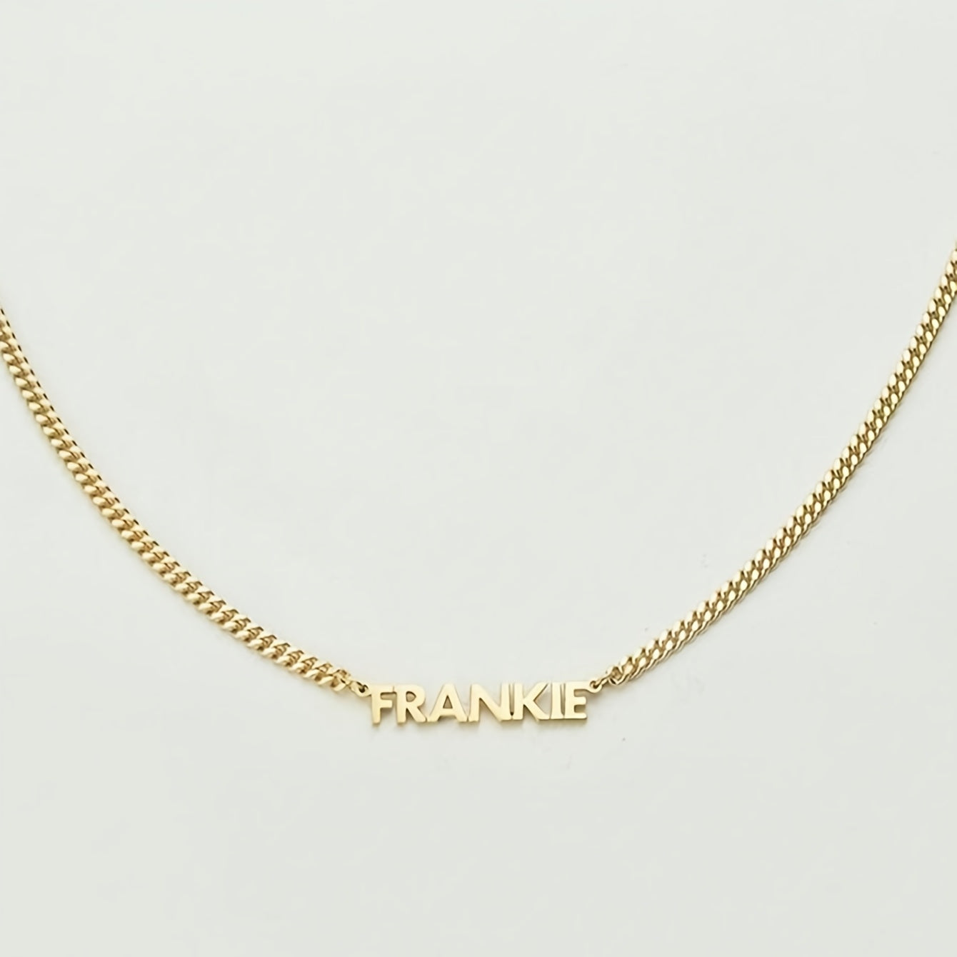 Custom Engraved 18K Golden Plated Stainless Steel Necklace with Pendant   Design  Minimalist Style for Men and Women  Durable 201 Stainless Steel Chain  Name Necklac