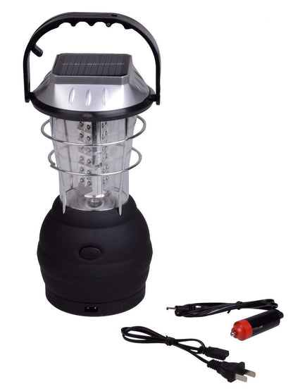 Solar Lantern, 5 Mode Hand Crank Dynamo Rechargeable Camping Lantern 36 LED Emergency Light Ultra Bright Car Charge Camping Gear for Hiking Emergency