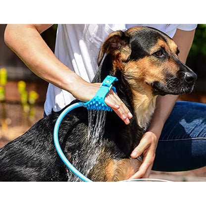 Jahan’s Premium Dog Wash Brush - Sprayer and Scrubber Tool in One - Indoor/Outdoor Dog Washing Supplies - Dog Grooming for Long and Short Haired Dogs and Cats - Dog Washing with Sprayer and Shower