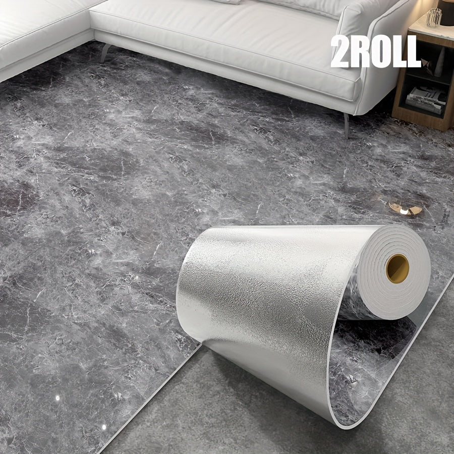 2 Rolls  Thickened Large Roll 3mm  15.67 Inches x 118.11 Inches  European Retro 3D Marble Flooring Stickers  Peel and Stick  Removable and Easy to Maintain  Pvc Wallpaper  Scratch resistant  Multi functional Design Suitable For Bedroom  Living Room