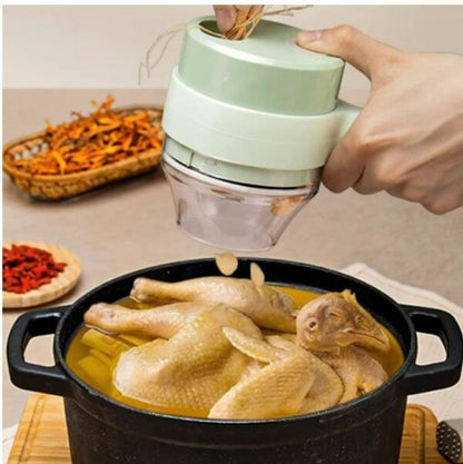 Aorlis AO78209 USB Rechargeable Electric Vegetable Cutter 4 In 1