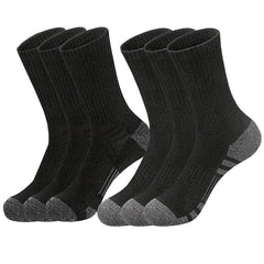 6pcs Men's Crew Socks   Breathable  Comfort Fit for Sports & Casual Wear  Solid Color Polyester